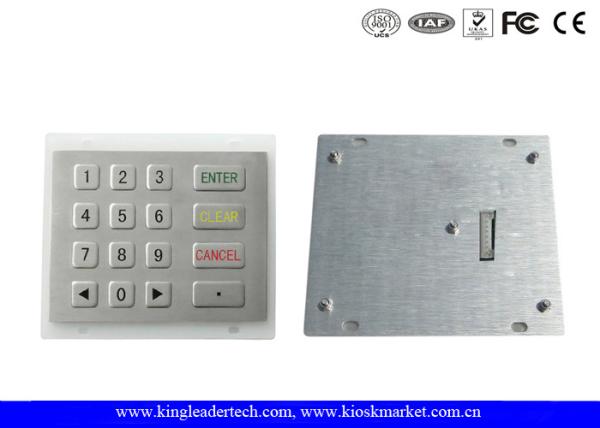 Cheap 8 Pin SS Industrial Numeric Keypad with Flat Keys and Custom Layout for sale