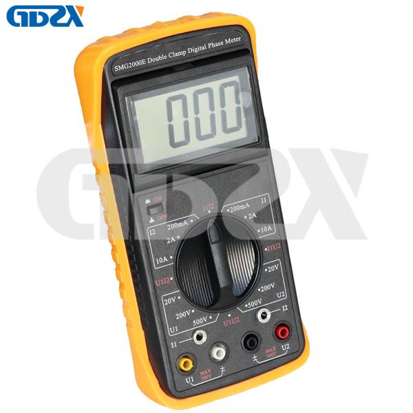 Cheap SMG2000E high resolution Digital display Double Clamp Digital Phase Meter for sale
