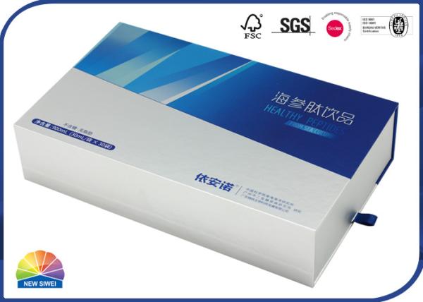 Cheap Reverse Uv Coating Rigid Drawer Paper Box With Paper Divider for sale