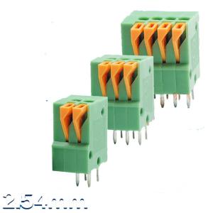 China 2.54mm Pitch PCB Screwless Spring Clamp Terminal Blocks Vertical Wiring on sale