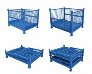 China Storage Foldable Wire Mesh Container,wire mesh container with wheels on sale