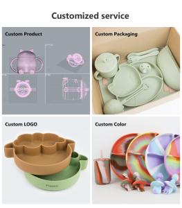 China Multi Purpose Silicone Tableware Set Non Stick Versatile Use on sale