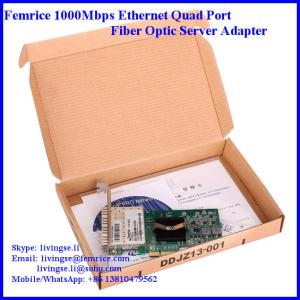 1Gbps Ethernet Network Adapter, PCI Express x4 Fiber Optical Network Card, SFP*4 Slots