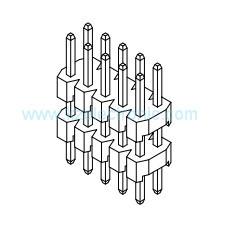 Cheap 2.0mm dual row dual base pin header 180 pcb connector header for sale