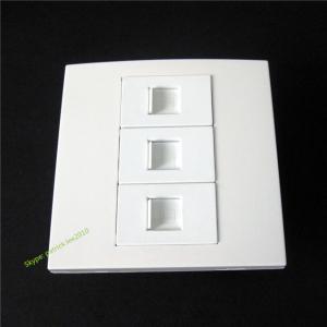 Multifunction Internet Socket RJ45 x 3 White Color Compatible For Computer Network