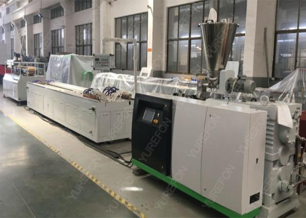 Cheap Conical Wood Plastic Composite Door Frame Extrusion Production Line With Twin Screw for sale