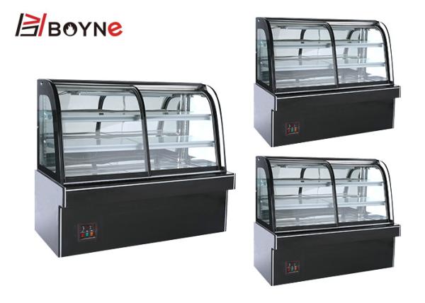 Cheap Curve Type Front Opened Refrigerated Cake Display Case Pastry Display Chiller for sale