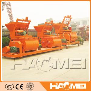 Double shafts concrete mixer design
