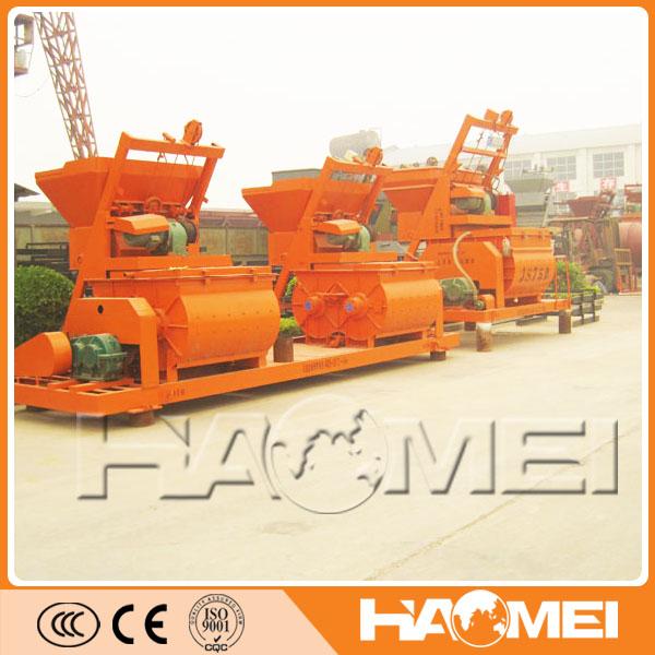 Cheap Double shafts concrete mixer design for sale