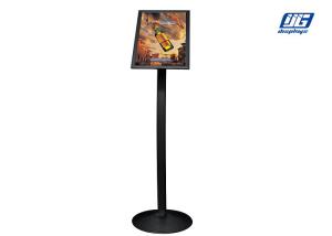 China A4 Graphic Size Poster Display Stands Adjustable Black Powder Coated on sale