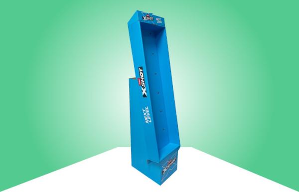 Cheap Stable Cardboard Free Standing Display Units Easy Assembly Header Configurable for sale