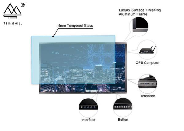 Cheap IPS LCD Interactive Digital Blackboard 55 Inch Touch Screen Black Board for sale