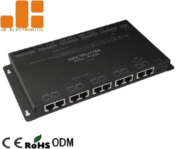 Cheap Aluminium Alloy Shell DMX Signal Splitter 8 Channels Output / AC90-250V Input for sale