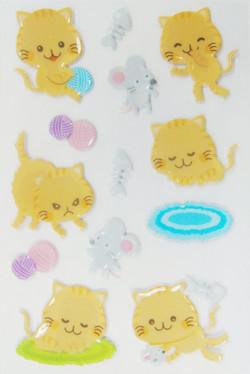 Cheap Non Toxic Cute 3d Animal Stickers , Custom Make Your Own Stickers With PVC for sale