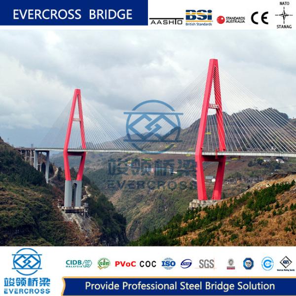 Cheap Customized Cable Stayed Steel Frame Bridge Big Loading Capacity for sale