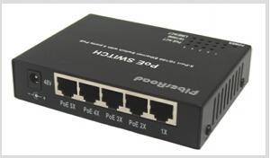 Cheap 5-Port 10 / 100M Switch with 4-Port POE  IEEE802.3af compliant Powered Device PD for sale