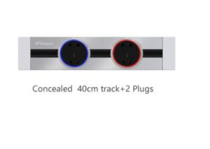Aluminum Wall Power Track Socket Embedded Installation Power Track System