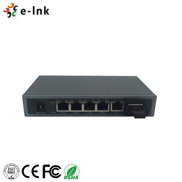 Cheap RS232 Serial To Fiber / Ethernet Converter Serial Server for sale