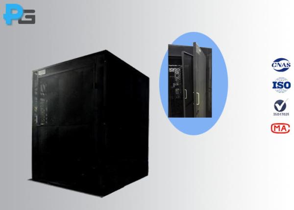 Cheap IEC60598 Electrical Safety Test Equipment Black Rectangular Draught Proof Enclosure for sale
