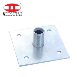 China Shoring Prop Adjustable Square 100MM Scaffold Base Plate on sale