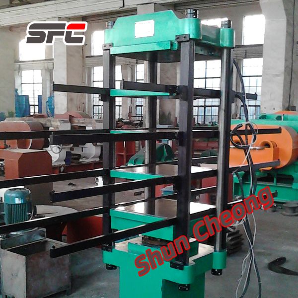 Rubber Tile Vulcanizing Machine with Push-Pull Device 550×550×45 Heating Plate and 4 Layers for Efficient Floor Tile Production