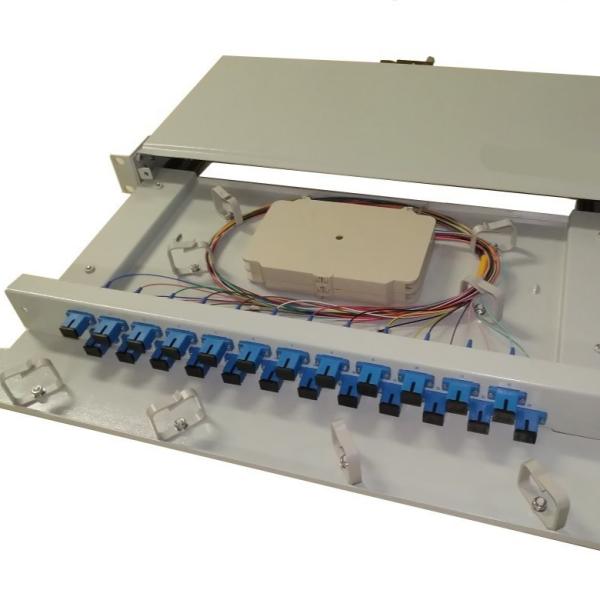 Cheap Slide Withdrawable 24 Cores SCUPC 1U Odf Optical Distribution Frame for sale