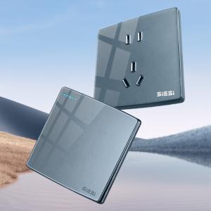 Best V20 Luxury Full Tempered Glass Panel Luxury UK Wall Sockets USB Socket New Design 1 2 3 4 Gang Wall Switch wholesale