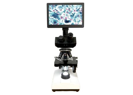 Cheap LCD Screen Lab Biological Microscope 10X 40X 6V 20W Monocular Light Microscope for sale
