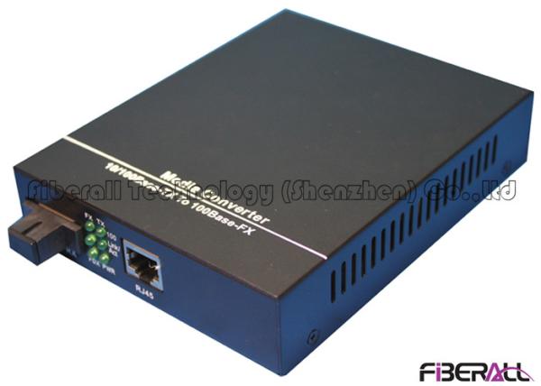 Cheap 100KM WDM Gigabit Ethernet Fiber Media Converter With 1x9 Optical Transceiver for sale