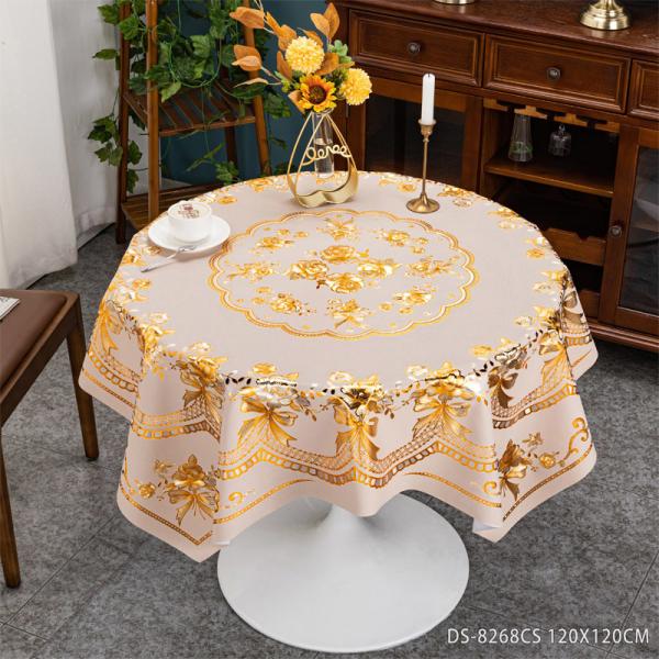 Cheap Waterproof PVC Tablecloth Linen Table Cover Roll Napperon with and Customized Pattern for sale