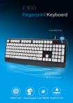 USB Plastic Keyboard With Fingerprint Reader Function Keys Multimedia Keys And