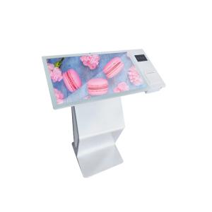 China Ips Screen Interactive Touch Kiosk With Scanner Receipt Printer on sale