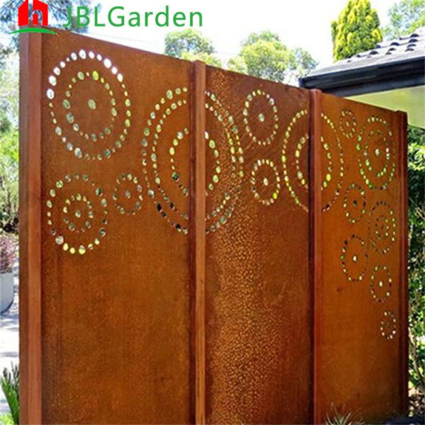 Cheap 2mm Thick Laser Cut Metal Privacy Panels Freestanding Portable for sale