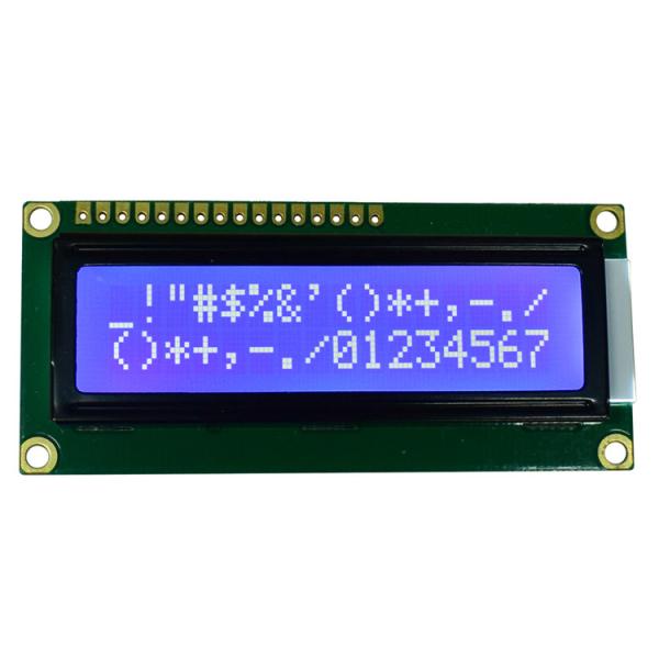 Cheap Flat Rectangle 16*2 Character LCD Display Module , Dot Matrix Type Transflective LCD Module for sale