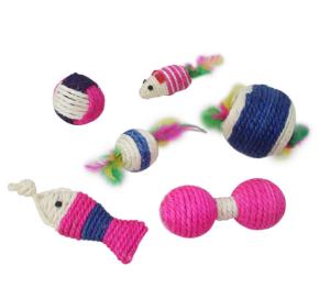 China Interactive Robot Mouse Cat Toy Seagrass Ball on sale
