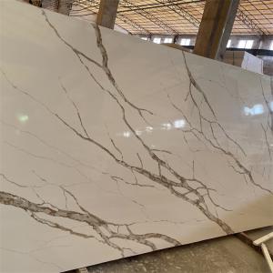 China 12mm 15mm 20mm Quartz Stone Slab Quartz Calacatta Gold Slab Artificial Quartz Stone on sale