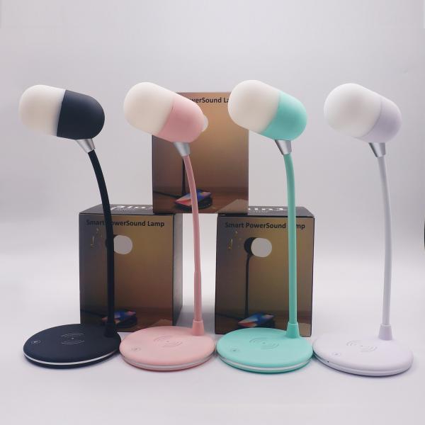 Cheap Lamp Speaker With Wireless Charger 3 In 1 Smart Touch Button Desk LED for sale