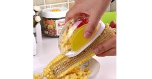 Best LFGB Plastic Vegetable Cutter Easy Stripper Corn Cob Remover With Silicon Handle wholesale