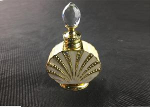 Best Golden Color Refillable Glass Perfume Bottle , Customize Shape Mini Fragrance Bottles wholesale