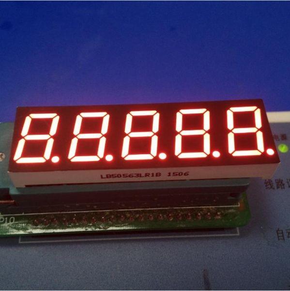 Cheap Super Bright Red 14.2mm 5 Digit 7 Segment LED Display Common Cathode for sale