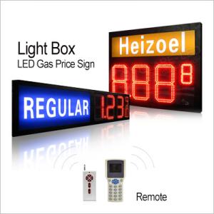 China oil price sign for gas station led pump top sign gas changer led pump topper gas price display on sale
