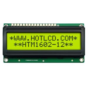 Best 16x2 Medium Character LCD Module Yellow Green Color HTM1602-12 wholesale