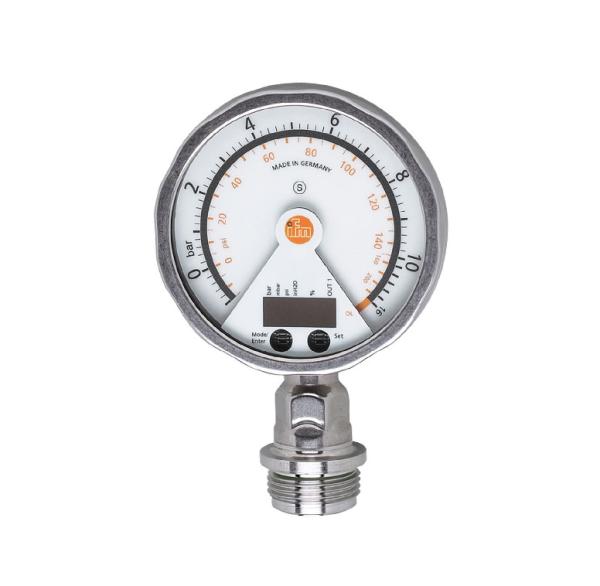 Cheap PG2794 Flush Pressure Sensor With Analog Display Ifm Rotatable Display With LED Bar Graph For Switch Point Indication for sale