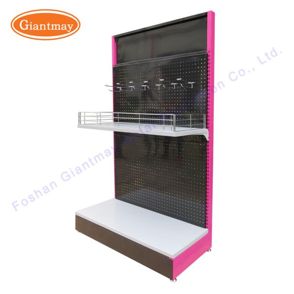 Cheap Multi-Function Floor Standing Metal Stand Pegboard Counter Display for sale