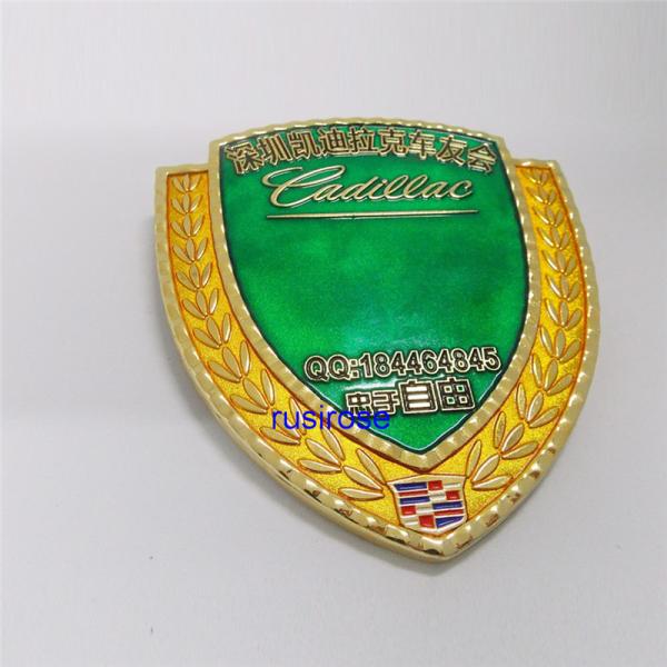 Cheap Personalized metal car stickers custom, custom metal car logo, custom made on transparent paint badge, car standard for sale