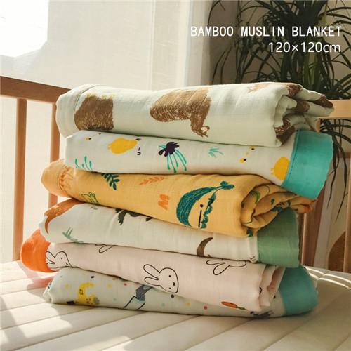 Cheap Soft Bamboo Crib Muslin Baby Blankets Grade A For Summer Zero Formaldehyde for sale