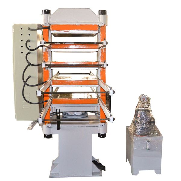 Rubber Tile Vulcanizing Machine with Push-Pull Device 550×550×45 Heating Plate and 4 Layers for Efficient Floor Tile Production