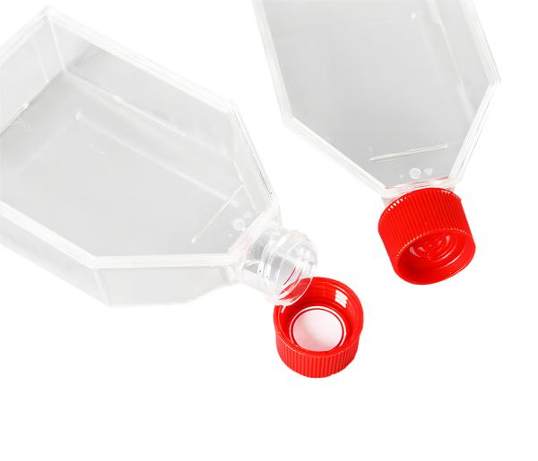 Cheap Plastic T75 Cell Culture Flask Surface Area 75 Cm² Seal Cap Filter Caps for sale