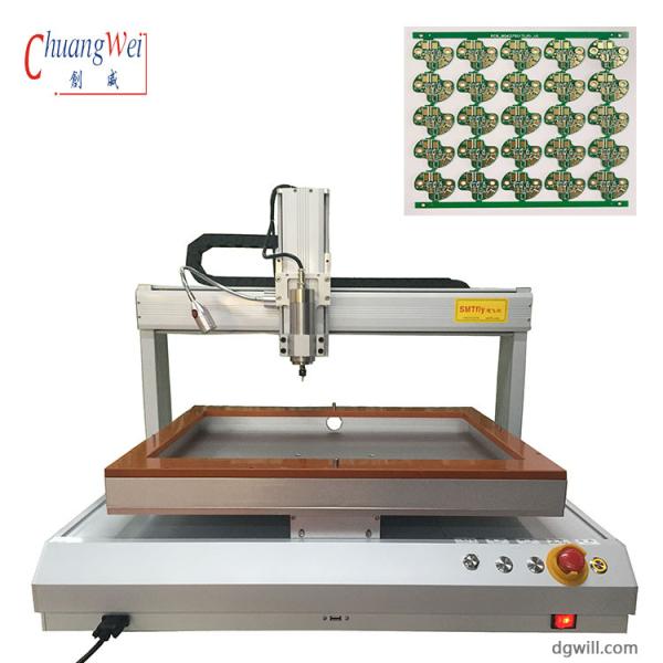 Cheap LCD Digital Display Desktop Pcb Router Machine With Robust Frame for sale