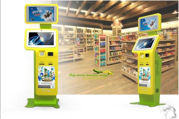 Cheap Sef Service TFT LCD Monitor Invoices Printing, Elegant Looking Lobby Kiosk for sale